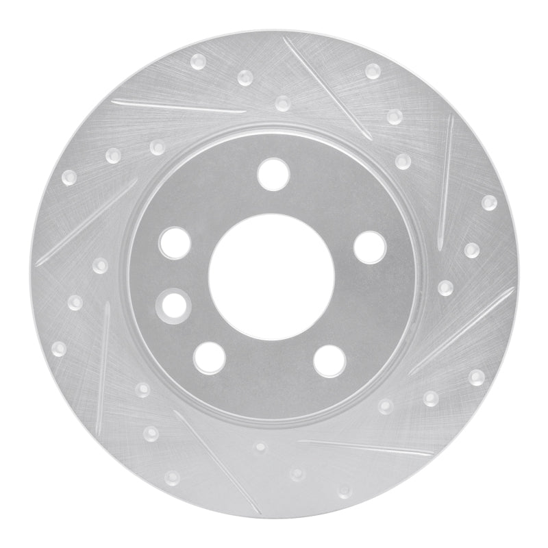 R1 Concepts R1 96-00 Volkswagen EuroVan Rear Right Drilled & Slotted Silver Brake Rotor