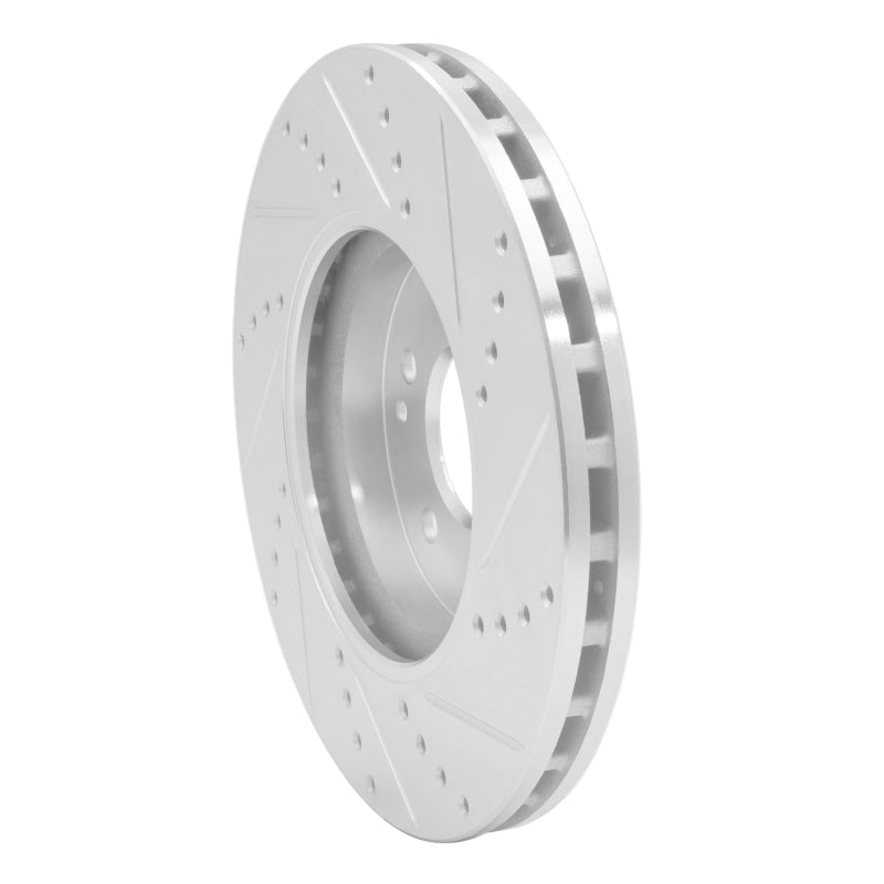 R1 Concepts R1 96-11 Chrysler Crossfire Front Left Drilled & Slotted Silver Brake Rotor
