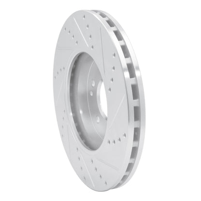 R1 Concepts R1 96-11 Chrysler Crossfire Front Left Drilled & Slotted Silver Brake Rotor