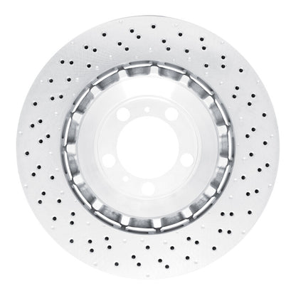 DFC 13-19 Porsche 911 Left Front Drilled Hi-Carbon Alloy Geomet Coated Rotor