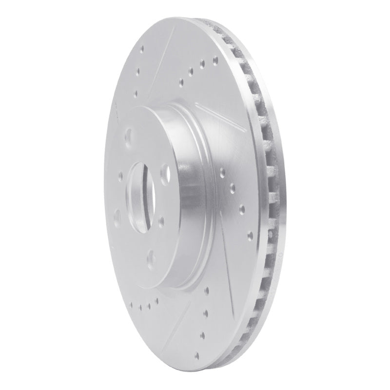 R1 Concepts R1 12-18 Toyota Yaris (USA/Canada) Front Left Drilled & Slotted Silver Brake Rotor