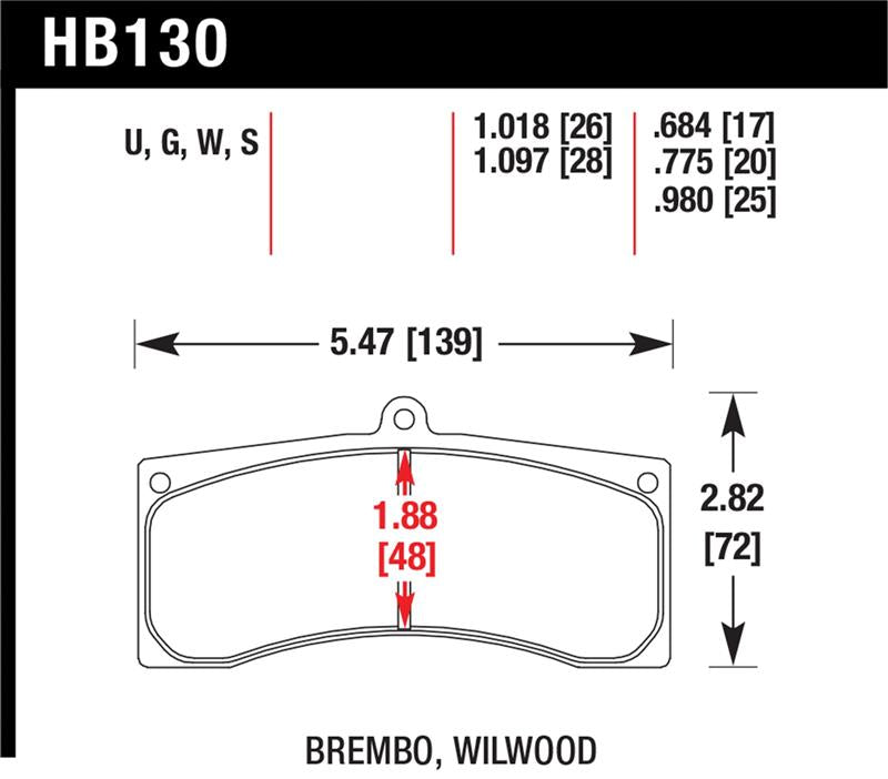 Hawk Performance Hawk Brembo X9 060 71/74 / Brembo XA4 D3 01/04 / Wilwood Integra IP Racing DTC-70 Brake Pads