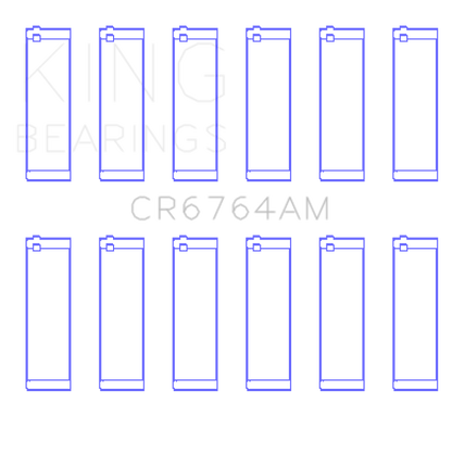 King Engine Bearings VW AES/AUE/ABV (Size +.50) Connecting Rod Bearing Set (Set of 6)