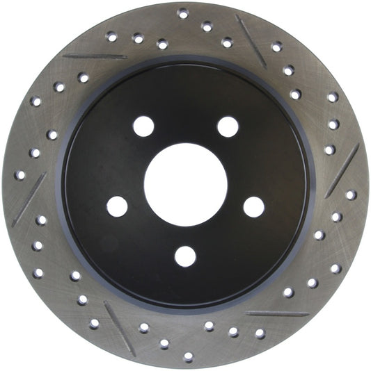 StopTech 03-09 Chrysler PT Cruiser Tur / 03-05 Dodge Neon SRT-4 Rear Left Slotted & Drilled Rotor