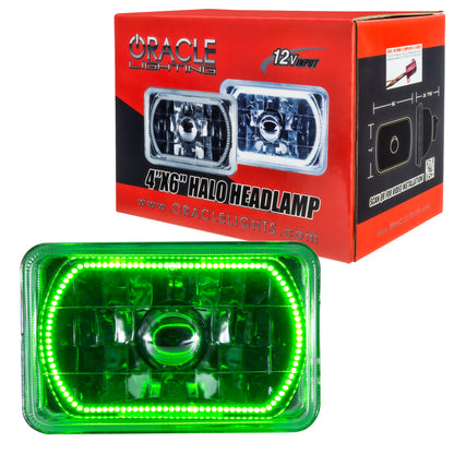 ORACLE Lighting Oracle Pre-Installed Lights 4x6 IN. Sealed Beam - Green Halo