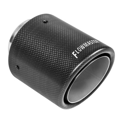 Flowmaster SS Tip 2.50in.IN X 4in.OD Carbon Fiber Weld
