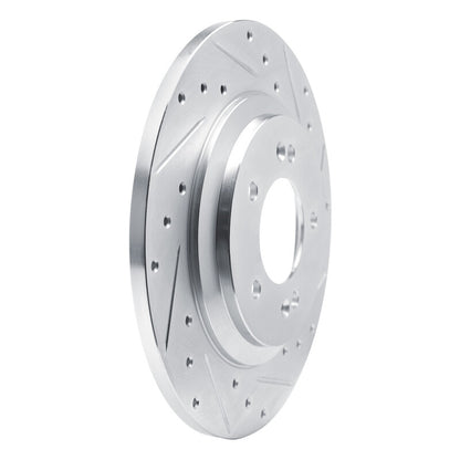 R1 Concepts R1 19-22 Hyundai Veloster N Rear Right Drilled & Slotted Silver Brake Rotor