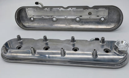 Granatelli Motor Sports Granatelli 96-22 GM LS Standard Height Valve Cover w/Angled Coil Mount - Polished (Pair)