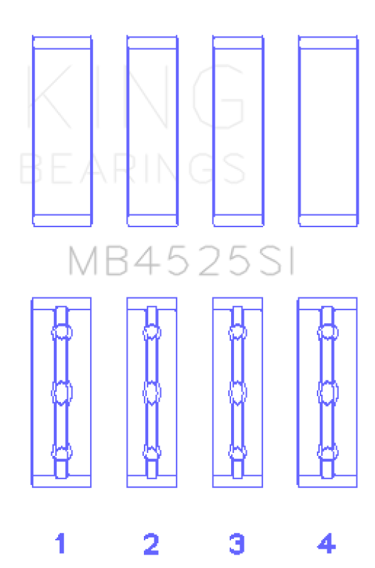 King Engine Bearings Toyota 2GR-FE Main Bearing Set