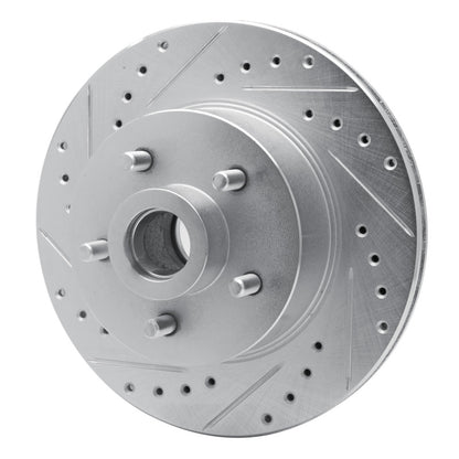 R1 Concepts R1 1987-1990 Dodge Dakota RWD Front Left Drilled & Slotted Silver Brake Rotor