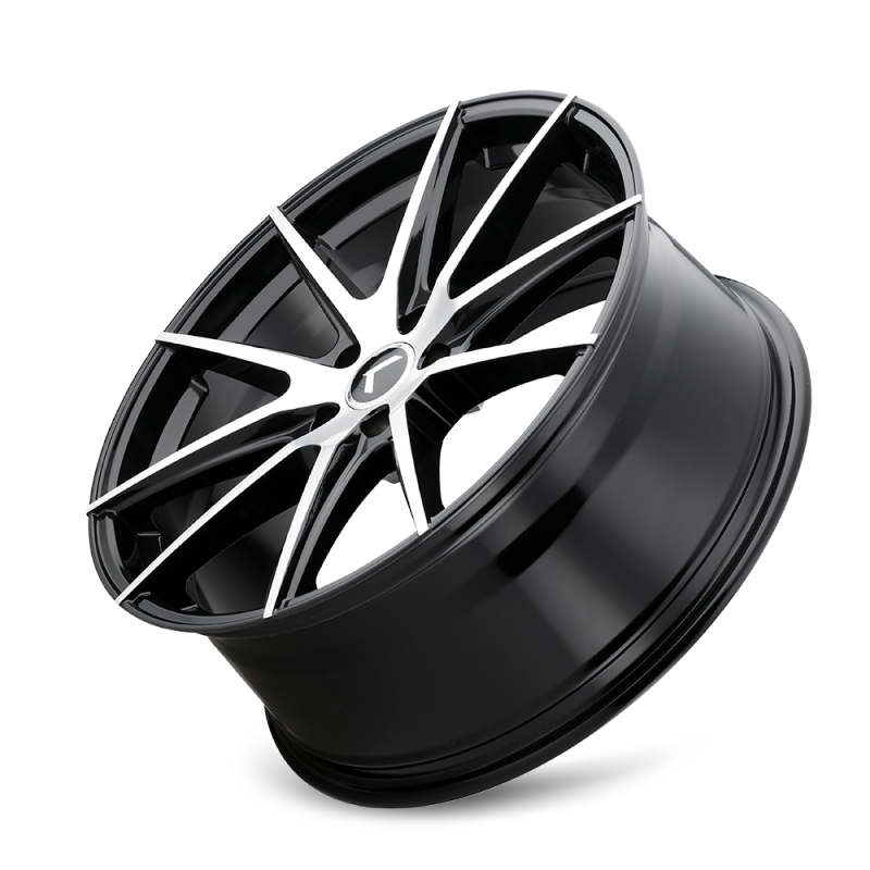 Kraze Wheels Kraze KR193 Turismo 20x8.5 / 5x115 BP / 38mm Offset / 72.62mm Hub Gloss Black Machined Wheel