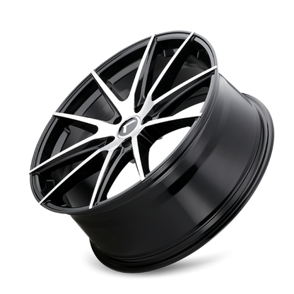 Kraze Wheels Kraze KR193 Turismo 20x8.5 / 5x115 BP / 38mm Offset / 72.62mm Hub Gloss Black Machined Wheel
