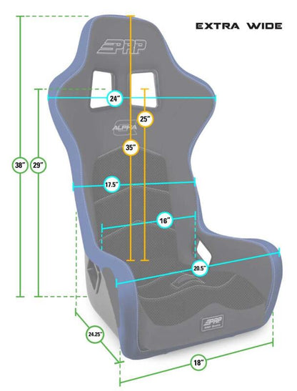 PRP Seats PRP Alpha Composite Seat/Extra Wide