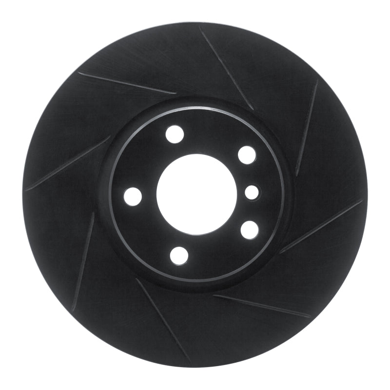 R1 Concepts R1 16-18 BMW X4 Left Front Slotted Black Brake Rotor