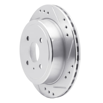 R1 Concepts R1 83-89 Isuzu Impulse Rear Right Drilled & Slotted Silver Brake Rotor