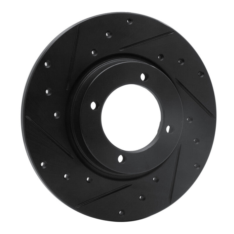 R1 Concepts R1 74-84 Ford COURIER (USA/Canada) Front Left Drilled & Slotted Black Brake Rotor