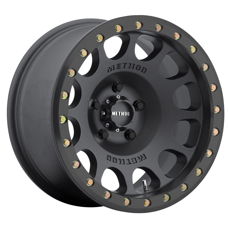 Method Wheels Method MR105 Beadlock 17x9 -38mm Offset 5x4.5 83mm CB Matte Black w/BH-H24125 Wheel