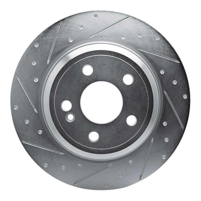 R1 Concepts R1 20-25 Mercedes-Benz GLE350 Rear Left Drilled & Slotted Silver Brake Rotor