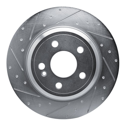 R1 Concepts R1 20-25 Mercedes-Benz GLE350 Rear Left Drilled & Slotted Silver Brake Rotor