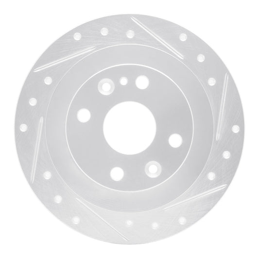 R1 Concepts R1 07-15 Toyota AVanZA (Mexico) Front Right Drilled & Slotted Silver Brake Rotor