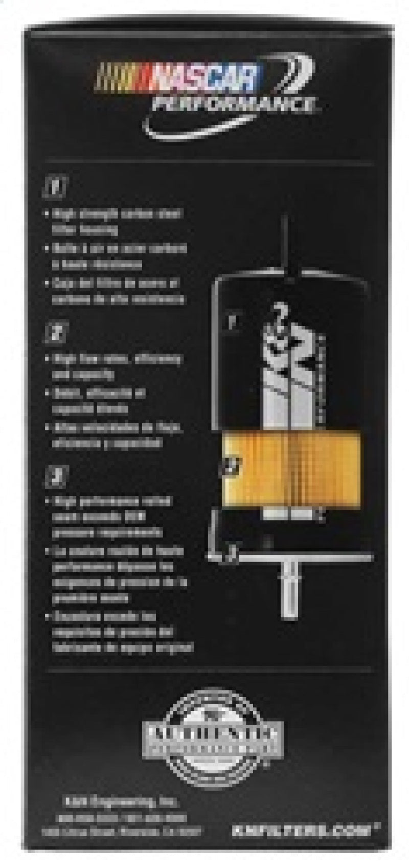 K&N Engineering K&N Cellulose Media Fuel Filter 3in OD x 6.938in L