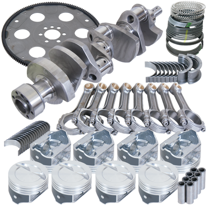 Eagle Chevy 350 1Pc 3.750in Crank 5.700in I-Beam Rods 4.060in Pistons 153 Tooth FP Balanced Assembly