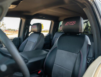PRP Seats PRP 2021+ Ford 150/ 2023+ SuperDuty Front Seat Covers (Pair) - Black w/ Red Stich