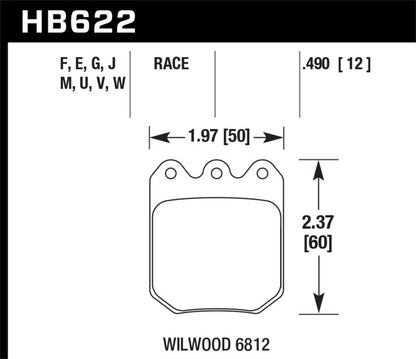 Hawk Performance Hawk 13-15 BMW xDrive28i 2.0L / DTC-60 Race Rear Brake Pads