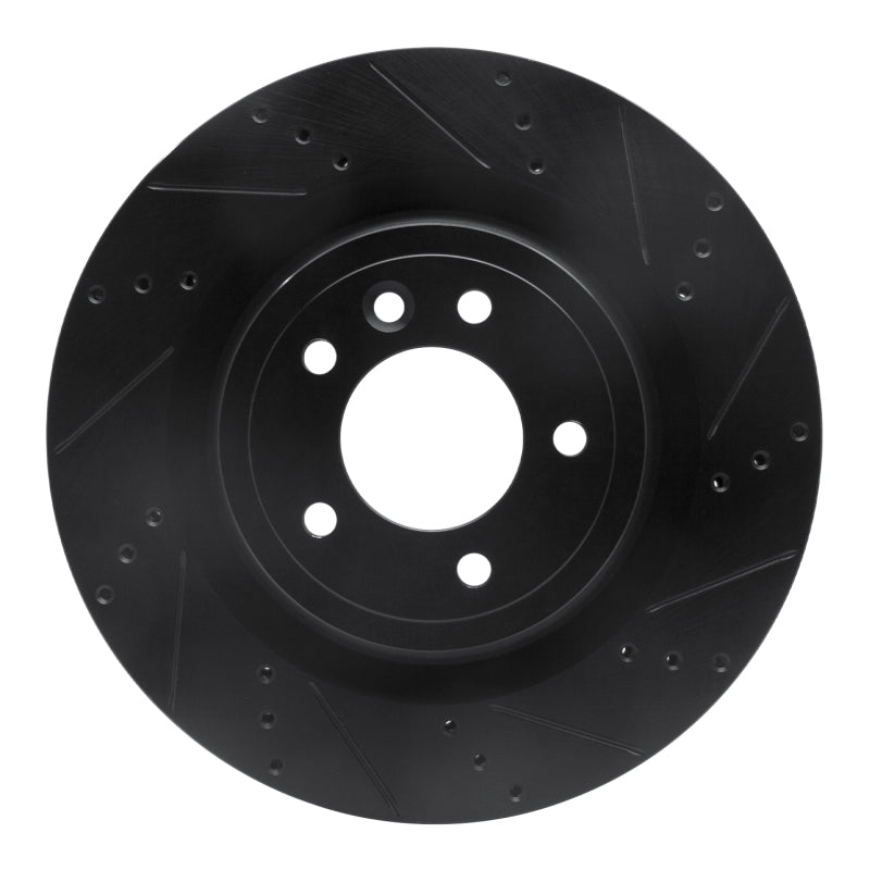 R1 Concepts R1 14-24 Land Rover Range Rover Sport Rear Right Drilled & Slotted Black Brake Rotor