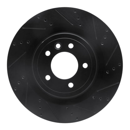R1 Concepts R1 14-24 Land Rover Range Rover Sport Rear Right Drilled & Slotted Black Brake Rotor