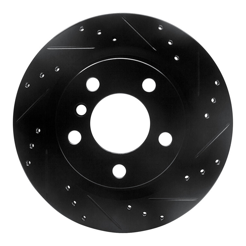 R1 Concepts R1 06-21 BMW 320I (USA/Canada) Rear Right Drilled & Slotted Black Brake Rotor