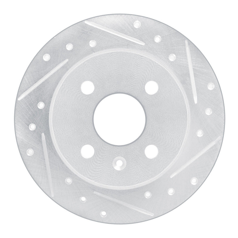 R1 Concepts R1 00-05 Chevrolet ASTRA (Mexico) Rear Right Drilled & Slotted Silver Brake Rotor