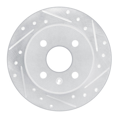 R1 Concepts R1 00-05 Chevrolet ASTRA (Mexico) Rear Right Drilled & Slotted Silver Brake Rotor