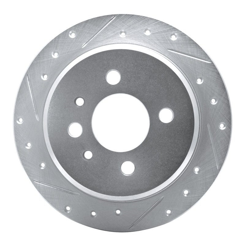 R1 Concepts R1 84-91 BMW 325IS Rear Left Drilled & Slotted Silver Brake Rotor