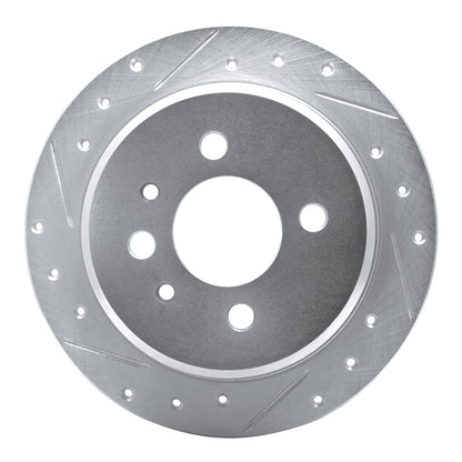 R1 Concepts R1 84-91 BMW 325IS Rear Left Drilled & Slotted Silver Brake Rotor