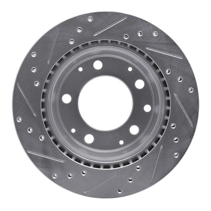 R1 Concepts R1 69-83 Porsche 911 Rear Right Drilled & Slotted Silver Brake Rotor