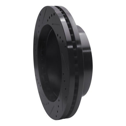 R1 Concepts R1 08-20 Ford E-Super Duty Rear Right Drilled & Slotted Black Brake Rotor