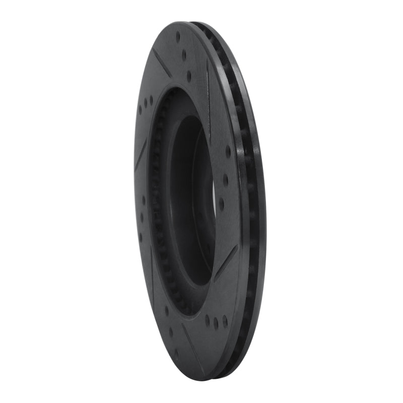 R1 Concepts R1 12-17 Mitsubishi I-MIEV Front Left Drilled & Slotted Black Brake Rotor