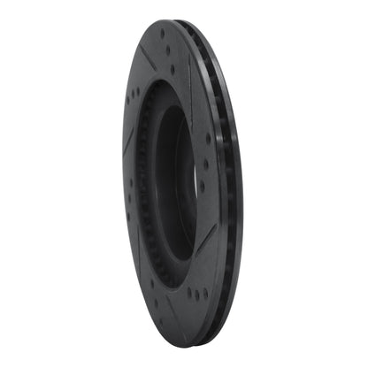 R1 Concepts R1 12-17 Mitsubishi I-MIEV Front Left Drilled & Slotted Black Brake Rotor