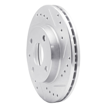 R1 Concepts R1 90-01 Ford Escort Front Left Drilled & Slotted Silver Brake Rotor
