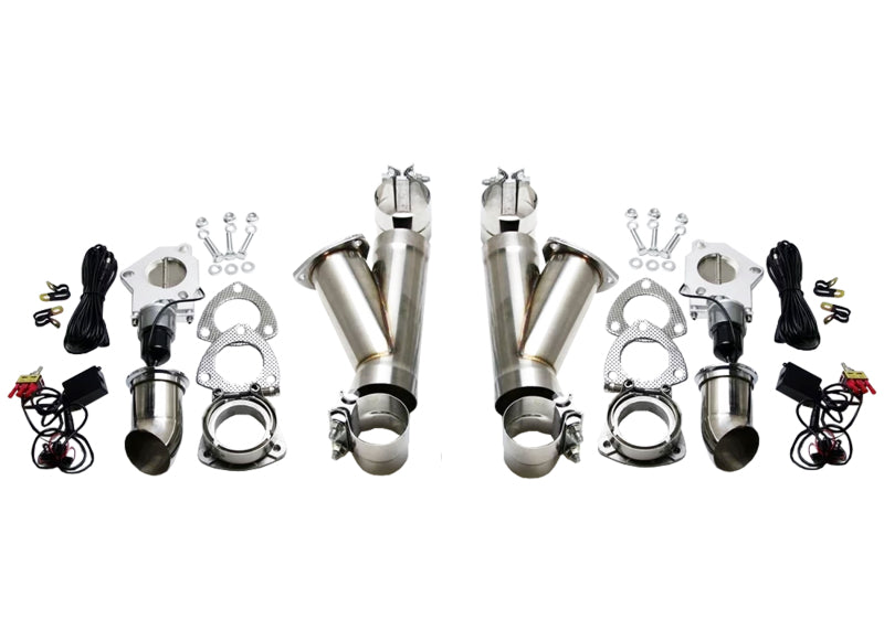 Granatelli Motor Sports Granatelli 2.25in Stainless Steel Electronic Dual Exhaust Cutout w/Slip Fit & Band Clamp