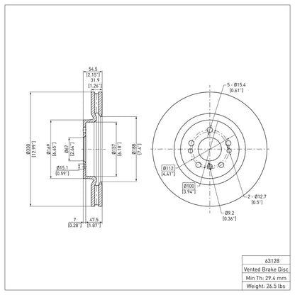 DFC 06-12 Mercedes-Benz R500 Front Brake Rotor