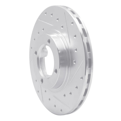 R1 Concepts R1 86-89 Toyota Van Wagon Front Right Drilled & Slotted Silver Brake Rotor
