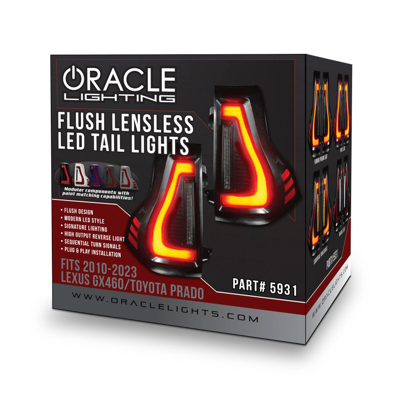 ORACLE Lighting Oracle 10-23 Lexus GX460 and Toyota Prado Flush Lensless LED Tail Lights - Black Series