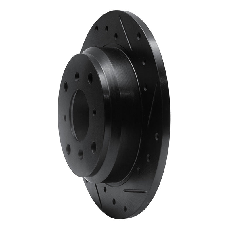 R1 Concepts R1 87-90 Acura Legend Rear Right Drilled & Slotted Black Brake Rotor