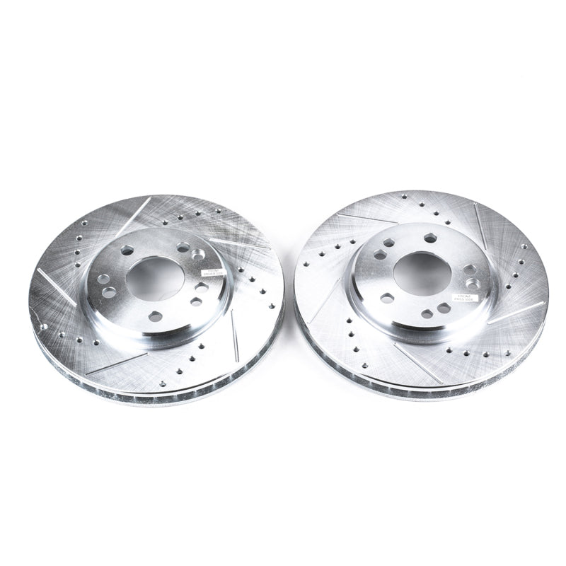 PowerStop Power Stop 90-93 Mercedes-Benz 300SL Front Evolution Drilled & Slotted Rotors - Pair