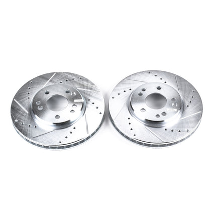 PowerStop Power Stop 90-93 Mercedes-Benz 300SL Front Evolution Drilled & Slotted Rotors - Pair
