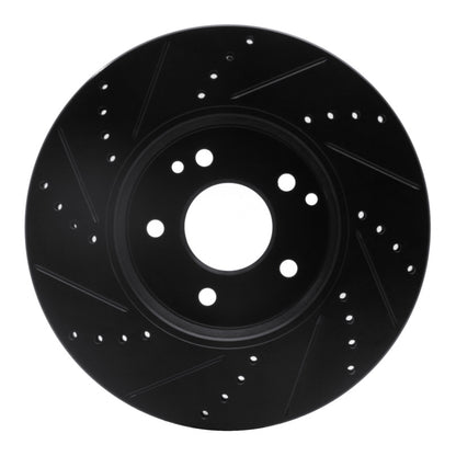 R1 Concepts R1 96-11 Chrysler Crossfire Front Right Drilled & Slotted Black Brake Rotor