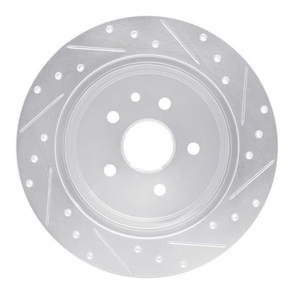 R1 Concepts R1 98-10 Lexus GS430 Rear Left Drilled & Slotted Silver Brake Rotor
