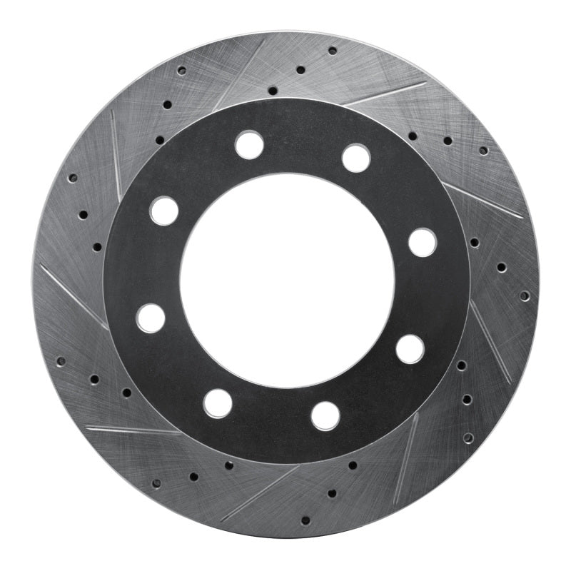 R1 Concepts R1 99-99 Ford F-350 Super Duty 4WD Front Left Drilled & Slotted Silver Brake Rotor